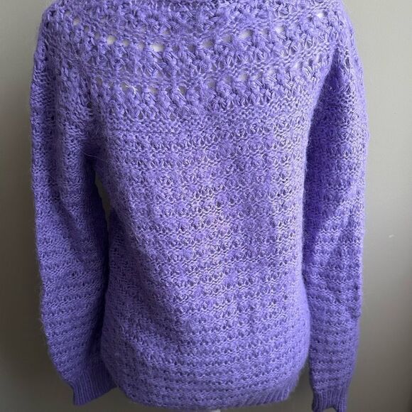 Lauren Ralph Lauren Women’s Purple Alpaca Blend Pullover Sweater Size Medium - Picture 5 of 11